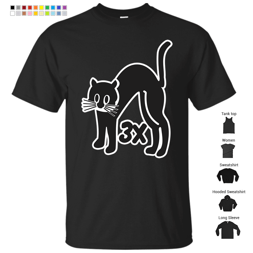 U-48 Cat Times 3x - Clean Style T-Shirt
